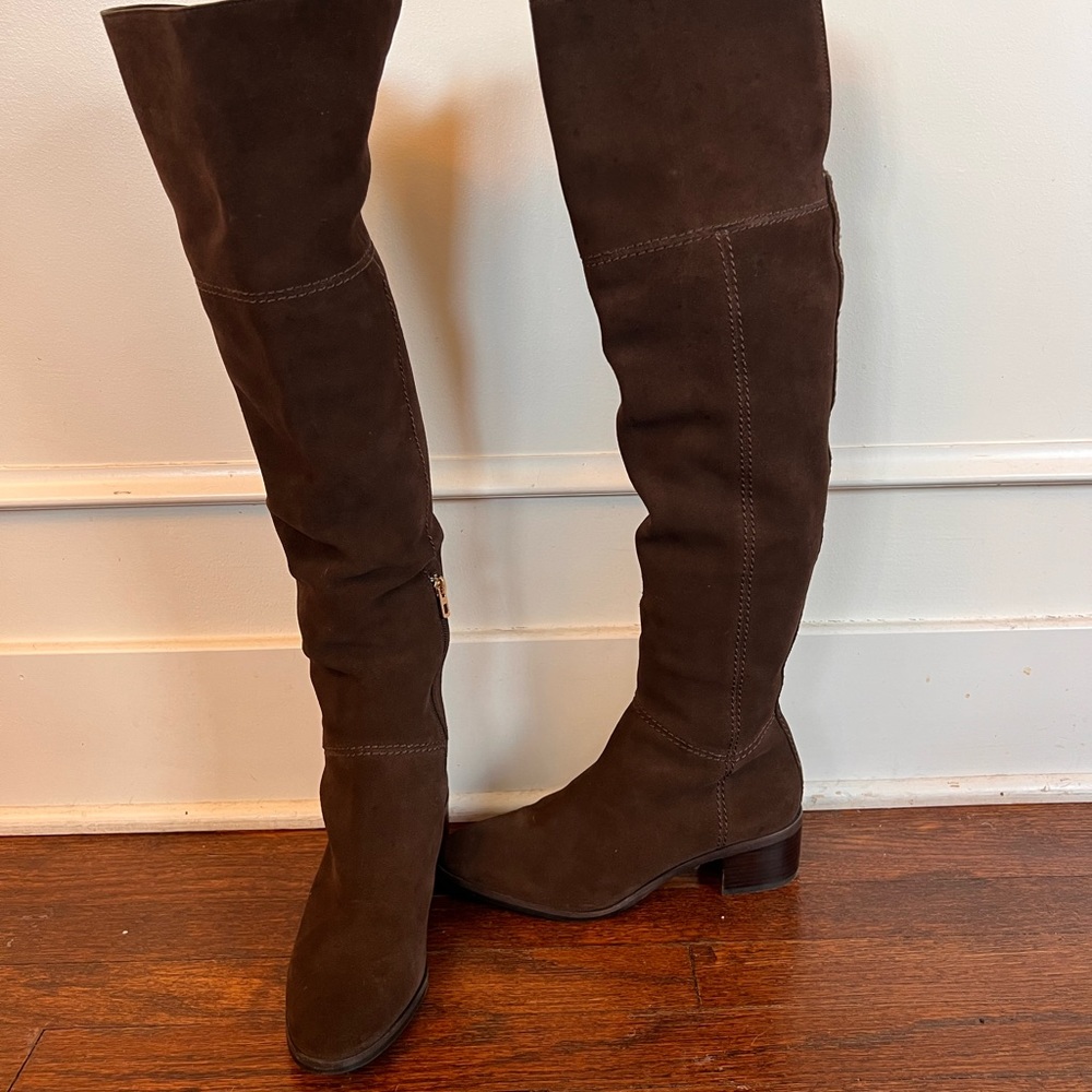 Coach Lucia over-the-knee suede boots